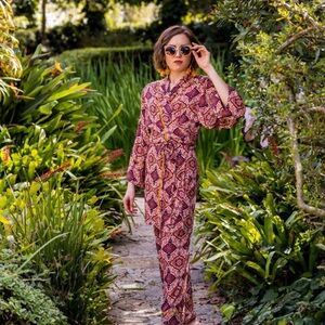 Jennafer Grace NWT Cardomom Paglamas Set Suit Small 4 6